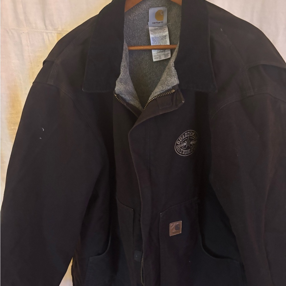 Carhartt Men's Dark Brown Sherpa-Lined Jacket